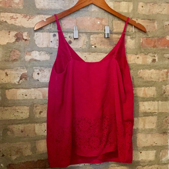 Hot pink Banana Republic tank with eyelet detail - Picture 2 of 5